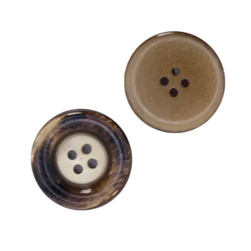 Zertifiziert Perlmuttimitat Knopf pli-15-gold-braun