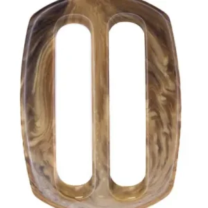 Neu Hornimitat Schnalle s-hi-4-braun beige