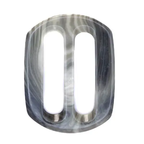 Letzte Chance Hornimitat Schnalle s-hi-4-grau