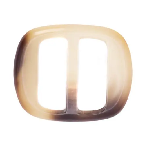 Top-Qualität Hornimitat Schnalle s-hi-37-beige-braun