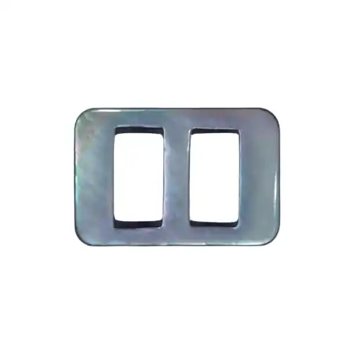 Billig Makassar Perlmutt Schnalle s-pl-2-grau