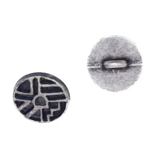 Metallknöpfe Inka Muster MK 464-ALTSILBER Top-Seller
