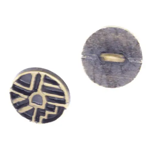 Metallknöpfe Inka Muster MK 464-MESSING Aktuell