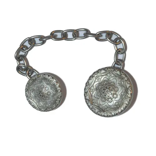 Doppelter Ketten Knopf TK-145-nickel Online Kaufen