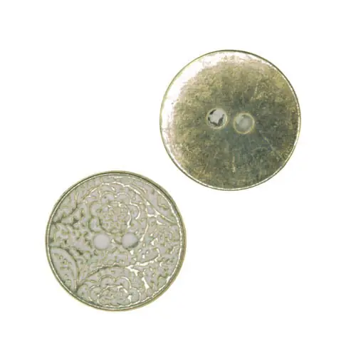 Trachten Knopf mit Ornament TK-146-ICEGOLD-WEIß Top-Seller
