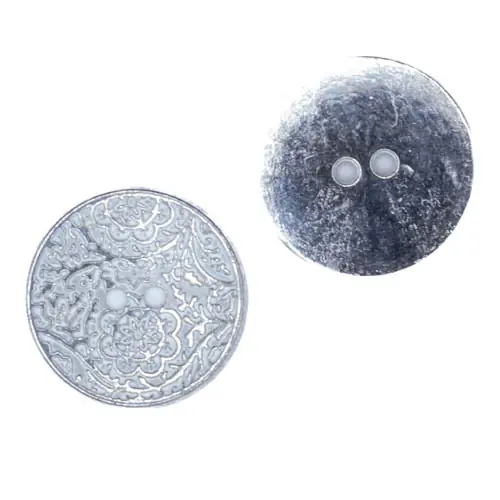 Trachten Knopf mit Ornament TK-146-NICKEL-WEIß Saisonangebot