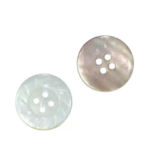 Im Trend Perlmutt Knopf mit verziertem Rand PL-82