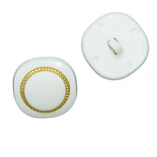 Ösen Knopf KW-15 Weiß Gold Letzte Chance