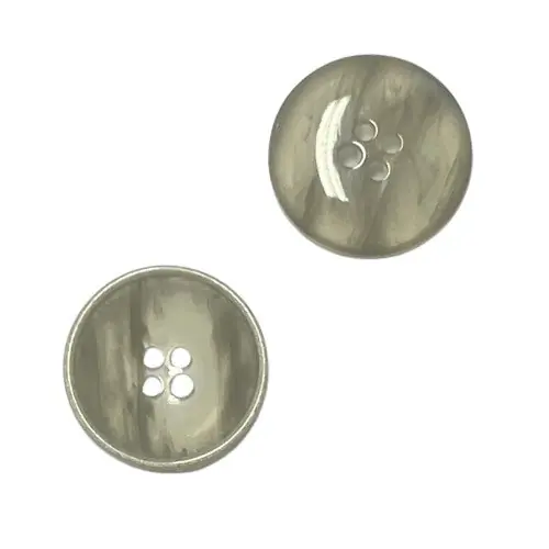 Schnäppchen Leichter Hornimitat Knopf hi-85-A-grau