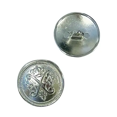 Handgefertigt Knopf Silber mit Wappen MK 430-s