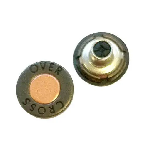 Sofort Bestellen Jeansknopf Messing Orange – Modell NJ-79 | Hochwertiger Ersatzknopf für Jeans