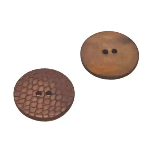 Zertifiziert Perlmuttimitat Knopf Wabenmuster pli-20-braun