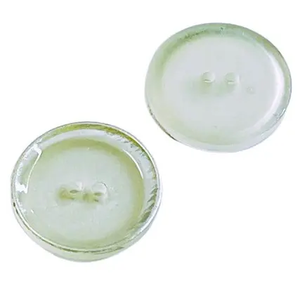 Handgefertigt Transparenter Knopf mit Silber Rand KD-22