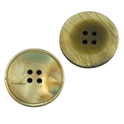 Knallerangebot Perlmuttimitat 4-Loch Knopf Speckmatt pli-29-dunkel-grau