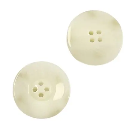 Billig Hornimitat Knopf weiß marmoriert hi-108