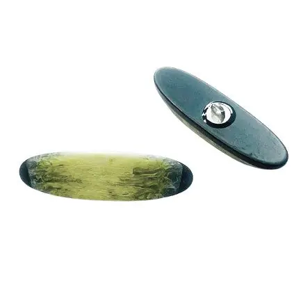 Ausverkauf Knebelknopf Hornimitat K-63 schwarz-creme