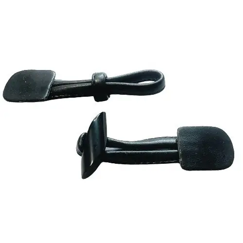 Großhandel Knebelknopf Verschluss Kunstleder Schwarz K-105