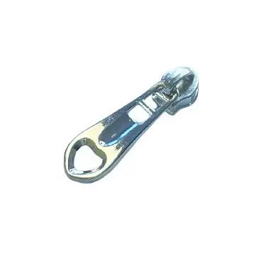 Zipper Schieber für 5 mm Reißverschluss kleines Herz Silber Handgefertigt