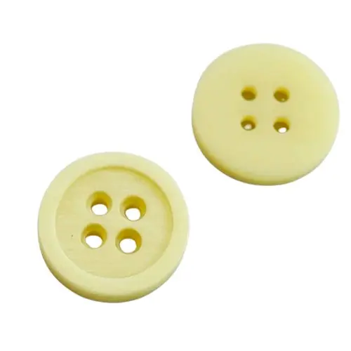 Bestseller Kräftiger Hornimitat Knopf Woll-Weiß HI-114