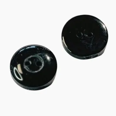 2-Loch Hornimitat Knopf anthrazit hi-115 Neu Im Sortiment