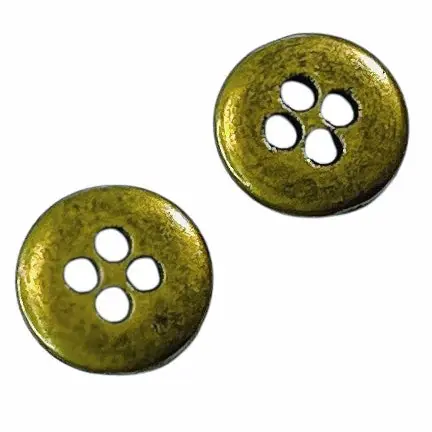 4-Loch Metall Knopf Messing MK-300 Messing Beliebt