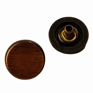 Limited Edition Druckknöpfe Kupfer schwarz gebürstet NK-73