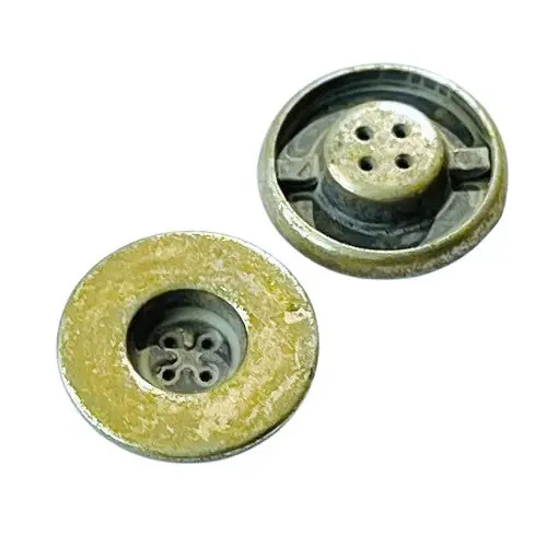 Metall Knopf MK-556-Silber-Braun Markenware