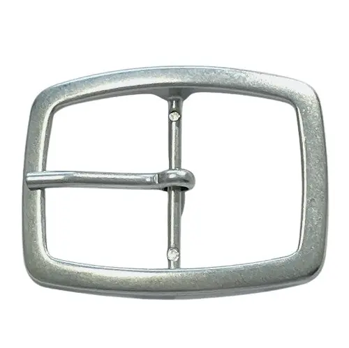 Elegante Gürtelschließe mit Dorn in Nickel matt SM-108 Ab Werk