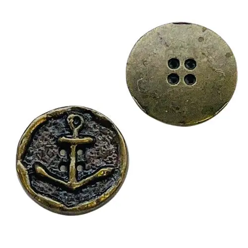 Maritimer Metall Knopf Anker MK-368-Messing Direkt Vom Hersteller