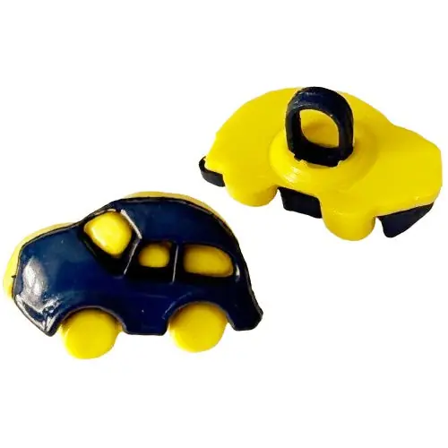 Kinder Knopf Auto KK-52-blau-gelb Wochenendangebot
