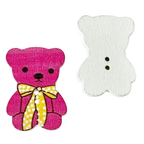 Jetzt Kaufen Holz Knopf Bär KK-81 pink