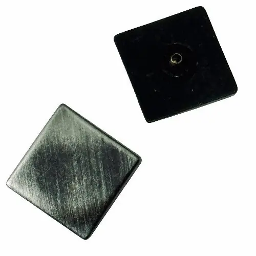 Aktuell Druckknöpfe Quadrat Altsilber NK-41-as