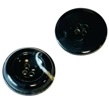 Hornimitat Knöpfe Klassisch 4-Loch Anthrazit Hi-118 Im Trend