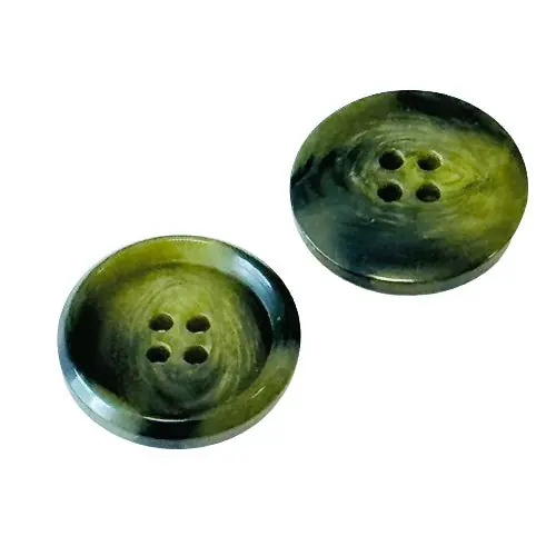 Hornimitat Knöpfe Klassisch 4-Loch Olive Hi-120 Abverkauf