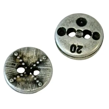 Trachten Knöpfe Perlen und Strich Muster TK-6-Altsilber Exklusiv