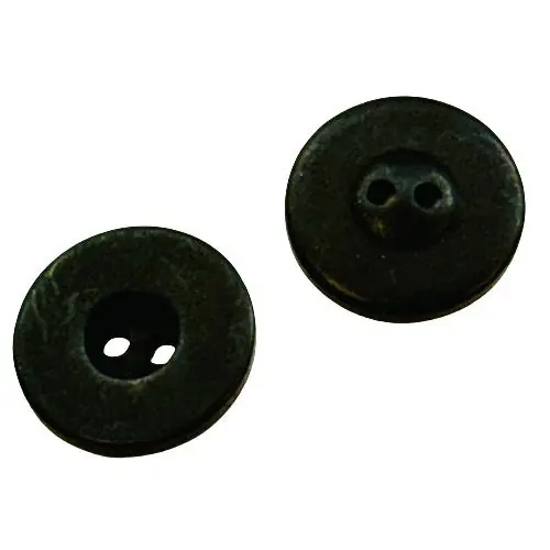 Kostenloser Versand Hornimitat Knöpfe Klassisch 2-Loch Schwarz Hi-121