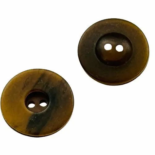 Hornimitat Knöpfe Klassisch 2-Loch Braun Hi-121 Kostenfreie Lieferung