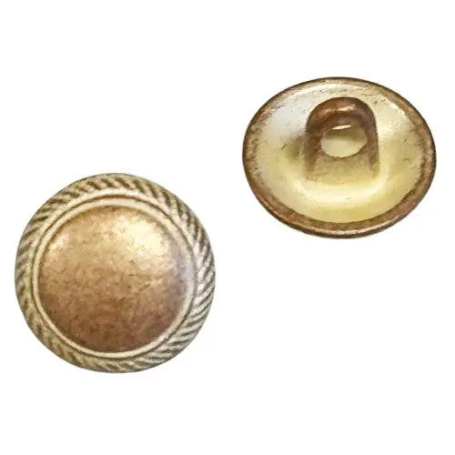 Trachtenknöpfe Kupfer Linsen Form mit Zopf Rand TK-14-k Preis Gesenkt