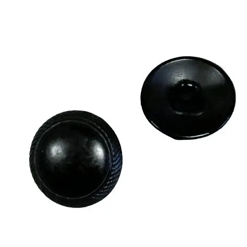 Nur Für Kurze Zeit Trachtenknöpfe Schwarzkupfer Linsen Form mit Zopf Rand TK-14-schwarz