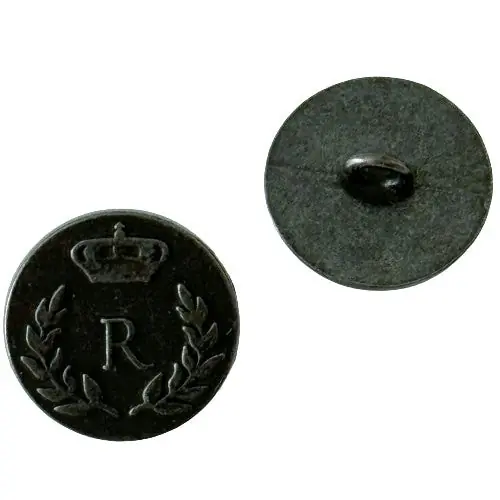 Wochenendangebot Wappen Knöpfe Lorbeerkranz mit Krone MK-161 Schwarz Kupfer