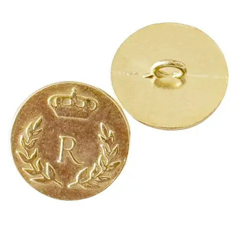 Wappen Knöpfe Lorbeerkranz mit Krone MK-161 Gold Abverkauf