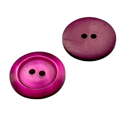 2-Loch Knöpfe aus Perlmuttimitat breiter Rand pli-40-beere Knallerangebot