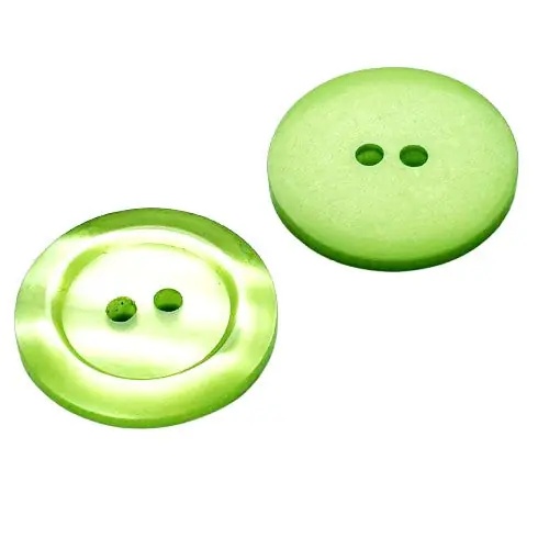 2-Loch Knöpfe aus Perlmuttimitat breiter Rand pli-40-hell-grün Versand Am Gleichen Tag