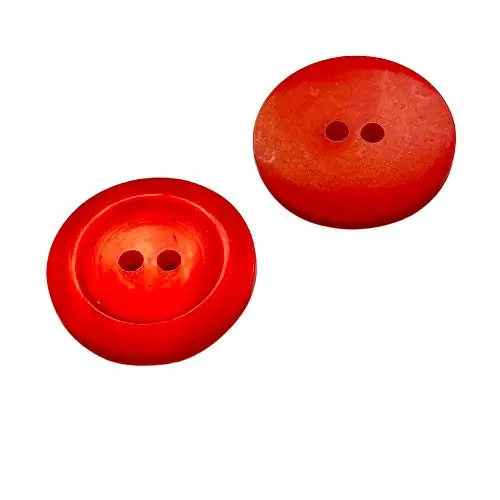 2-Loch Knöpfe aus Perlmuttimitat breiter Rand pli-40-rot Garantierte Lieferung