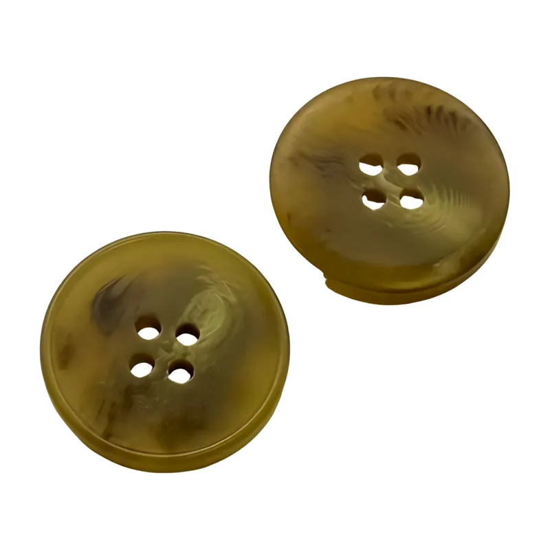 Mengenrabatt Hornimitat Knopf Beige-Braun 4-Loch HI-124