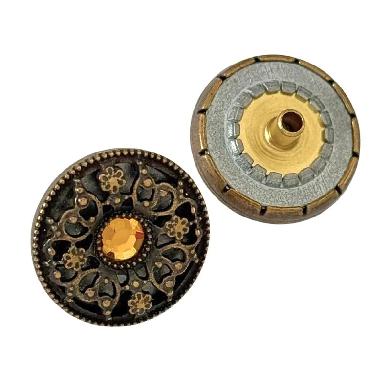 Trachten Druckknopf mit Strass NK-54-messing Großhandel