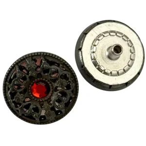 Nur Heute Trachten Druckknopf mit Strass NK-54-schwarz