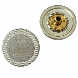 Preisknaller Druckknopf flach mit Rand NK-201-silber