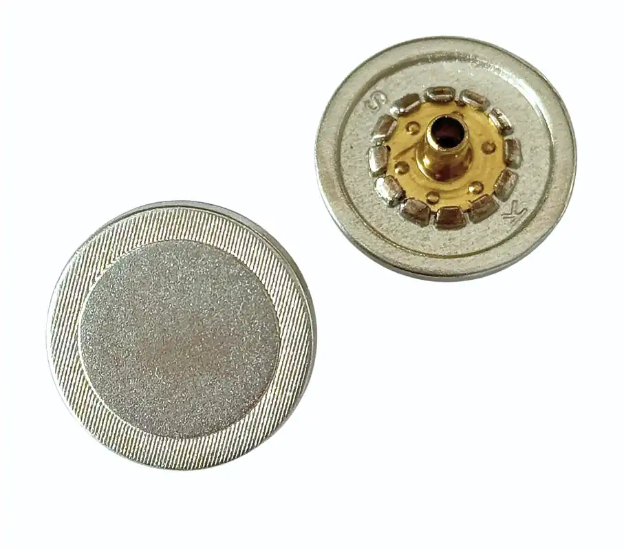 Preisknaller Druckknopf flach mit Rand NK-201-silber