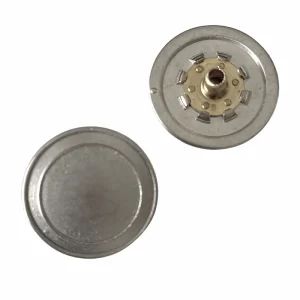 Neu Druckknopf leicht gewölbt mit Rand NK-33-silber